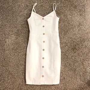BlāShe White Overall Dress (S)